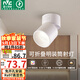 雷士（NVC）LED筒燈客廳可折疊旋轉免開(kāi)孔明裝天花燈筒射一體鋁材9瓦白色暖白