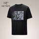 ARC'TERYX始祖鳥(niǎo) KRAGG COTTON LITHOGRAPHICA SS 男子 棉質(zhì)短袖T恤 BLACK/黑色 S
