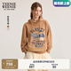 Teenie Weenie小熊女裝衛(wèi)衣2025秋新款學(xué)院風(fēng)寬松刺繡大熊連帽外套 卡其色 M