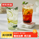 京東京造 冰川杯 玻璃泡茶水分離咖啡牛奶杯【加厚大容量】380ml兩只裝