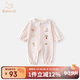 班喜迪嬰兒衣服秋裝嬰幼兒連體衣洋氣小寶寶哈衣爬服春秋季長(zhǎng)袖童裝公主粉色73cm