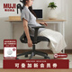 無(wú)印良品（MUJI）高靠背工作椅 椅子 辦公椅 電腦椅 會(huì )議椅 深灰色