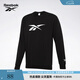 Reebok銳步官方男女黑色基礎(chǔ)LOGO款百搭時尚經(jīng)典圓領(lǐng)套頭長袖衛(wèi)衣 GR8472 黑色 S