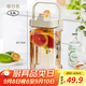 希樂(lè )扣冷水壺飲料桶大容量涼水壺塑料家用涼白開(kāi)茶壺帶龍頭 暖白色-3.5L