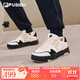 斐樂(lè )（FILA）FUSION情侶板鞋BANK DX男女鞋場(chǎng)下滑板鞋時(shí)尚休閑板鞋斐樂(lè )鞋 古白色/黑-AB【女款】 40 女碼