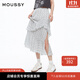moussy 女裝新品森系碎花不規(guī)則荷葉邊半身裙女028HSZ30-1521 015花紋白色 S 00001