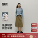 森馬（Semir）半身裙女磨毛純色A字長裙百搭秋季純棉寬松傘裙顯瘦101524120007