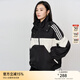 顏域時(shí)尚撞色連帽沖鋒女款2025新款冬季百搭休閑氣質(zhì)寬松外套女 黑色 XL/42