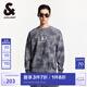 杰克·瓊斯（JACK&JONES）秋季新款美式復(fù)古風(fēng)扎染潮流肌理華夫格棉彈衛(wèi)衣男寬松套頭衫男裝 知更鳥灰E40 常規(guī) 知更鳥灰E40 M 175