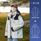 老爺車(chē)沖鋒衣男女秋冬季防水三合一可拆卸情侶款夾克防風(fēng)保暖戶(hù)外套定制 男女款-象牙白【三合一可拆卸】 S 建議（125-135斤）