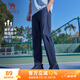駱駝（CAMEL）速干運(yùn)動(dòng)褲男透氣梭織直筒褲子 C13BA6L6374 黑夜藍(lán) XL