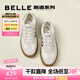 百麗（Belle）周雨彤同款板栗復(fù)古德訓(xùn)鞋女商場(chǎng)同款板鞋A4L1DAM5預(yù)售 銀色 38 (240mm)