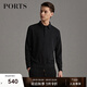 PORTS寶姿男裝商務(wù)休閑保暖針織衫修身套頭毛衣MN9K036JKW010 CHARCOAL S