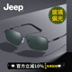JEEPJEEP吉普玻璃太陽(yáng)墨鏡偏光防紫外線(xiàn)開(kāi)車(chē)戶(hù)外駕駛T6338 T6338-D3/亮深槍/綠片