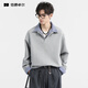 伯爵卓爾高級感假兩件襯衫領(lǐng)衛衣男套頭寬松休閑上衣