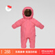保姆鵝 寶寶羽絨連體服嬰兒羽絨服冬裝連身服抱服外出服睡袋[NM2119] 石榴粉 90cm