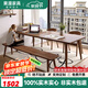 果漫實(shí)木大書桌白蠟?zāi)竟ぷ髋_現(xiàn)代簡約家用餐桌學(xué)習(xí)長桌原木辦公電腦桌 進(jìn)口松木：180*80*75厚度5cm