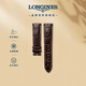 浪琴（LONGINES）名匠系列 男士啞光棕色鱷魚(yú)皮表帶L682109818