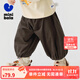 迷你巴拉巴拉男女童褲子2025秋新款兒童寬松燈芯絨長(zhǎng)褲【泡泡褲】 深咖啡50917 100