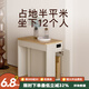 澳之音伸縮餐桌家用小戶(hù)型實(shí)木奶油風(fēng)折疊桌現代簡(jiǎn)約餐廳長(cháng)方形飯桌 原木色+奶油白/多層實(shí)木餐桌+插座