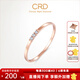 CRD克徠帝【現(xiàn)貨閃發(fā)】18K玫瑰金鉆石戒指彩金指環(huán)女鉆戒 【Q00619BR】18K玫瑰金鉆戒