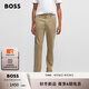BOSS博斯【禮物】男士彈力棉緞面材質(zhì)錐形休閑褲 239-米色 M （3232）