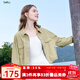 百圖betu女裝2025秋季新款短外套潮流純棉百搭牛仔外套上衣女2507T32 黃色 L