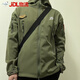際華戶(hù)訓新式?jīng)_鋒風(fēng)衣軟殼戰術(shù)風(fēng)衣防水戶(hù)外夾克防風(fēng)登山服男女軍迷服裝 軟殼綠色【加絨】 L（偏大一碼）
