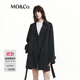 MO&Co.【美麗諾綿羊毛】復(fù)古大衣外套摩安珂 深花灰色 S 160