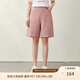 纖莉秀【舒適松緊后腰百搭五分牛仔短褲】大碼女裝胖mm2025夏新款1628 粉色 3XL
