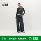 森馬（Semir）[商場(chǎng)同款]套裝女直筒長(zhǎng)褲假兩件短上衣2025秋兩件套101525117003