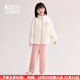 紅豆（Hodo）兒童珊瑚絨睡衣秋冬新品男女童加厚保暖可外穿運動(dòng)親子家居服套裝 女童米色 120cm