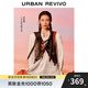 UR【鐘楚曦聯(lián)名款】2025秋季新款女休閑系帶罩衫襯衫UYL250125 本白 (面料微透) M