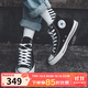 匡威（Converse）高幫帆布鞋 男鞋女鞋 運動(dòng)休閑鞋 黑色情侶鞋子男 101010 36