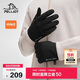 伯希和（Pelliot）【P系列】戶(hù)外登山抓絨手套男女秋冬季舒適保暖觸屏105331004黑L