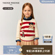 Teenie Weenie Kids小熊童裝25新款秋冬男女寶寶可愛(ài)條紋套頭毛衣 紅色 100 cm