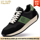 KLWP香港輕奢正品男鞋新款時(shí)尚百搭厚底防滑耐磨潮流運動(dòng)休閑阿甘鞋 黑色[正品男鞋] 40