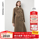 朗姿純羊毛法式復古曠野美拉德中長(cháng)款仿皮草大衣冬季顯瘦外套新款 紅駝色2 L