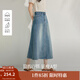 茵曼【萊賽爾】復(fù)古牛仔半身裙2025夏季新款高腰顯瘦a字中長(zhǎng)牛仔裙 牛仔藍(lán) M