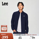 Lee標準版抓絨刺繡小Logo翻領(lǐng)男長(cháng)袖襯衫休閑潮流