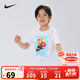 NIKE 耐克童裝男童短袖T恤2025年夏季氣球卡通圖案兒童短T上衣