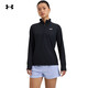安德瑪（UNDERARMOUR）春夏Tech女子羅紋訓練運動(dòng)長(cháng)袖T恤1389857 黑色001  L