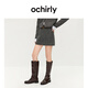 OCHIRLY【季末折扣】小香風(fēng)花式紗粗花呢a字半身裙短裙2025冬尖貨 深花灰 S