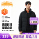 安踏（ANTA）面包羽絨服丨速暖四防短款速暖羽絨服男冬季保暖防潑水棉服外套 立領(lǐng)四防科技-基礎黑7916-1 L