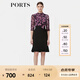 PORTS寶姿秋冬新品女裝七分袖中長(cháng)連衣裙ALN6D005LWP096 黑色印花 XS (2)