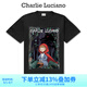 Charlie Luciano【汪蘇瀧同款】小紅帽印花新款T恤寬松cl情侶男女同款潮流上衣 黑色 XS 160