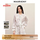 MAXRIENY【商場同款】玫瑰印花雪紡衫套裝甜美浪漫氛圍感歐外套 紫花 S 01