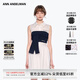 ANN ANDELMAN官方直營2025新款白色無袖中長款拼接毛織抹胸連衣裙七夕禮物 白色 S