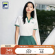 FILA斐樂(lè )女子短袖POLO衫2025夏季短款透氣翻領(lǐng)T恤運動(dòng)上衣女