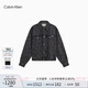 Calvin KleinJeans25秋季新款男士潮流美式復(fù)古ck滿印純棉牛仔外套4RD784G